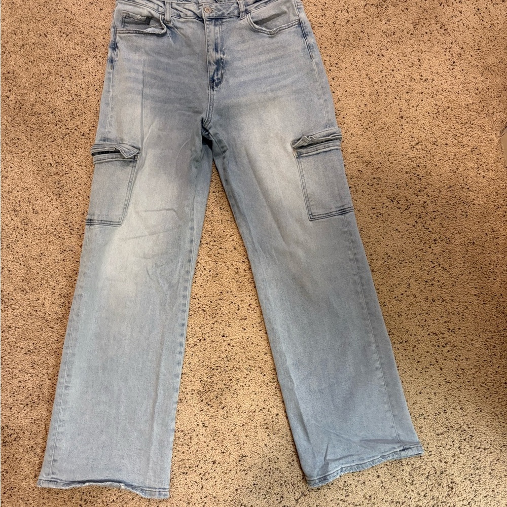 Vervet Denim Wide Leg Cargo